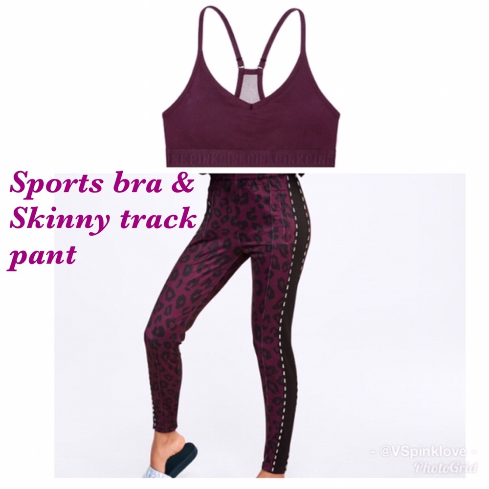 💜VS PINK Skinny track pant & Sports bra Set